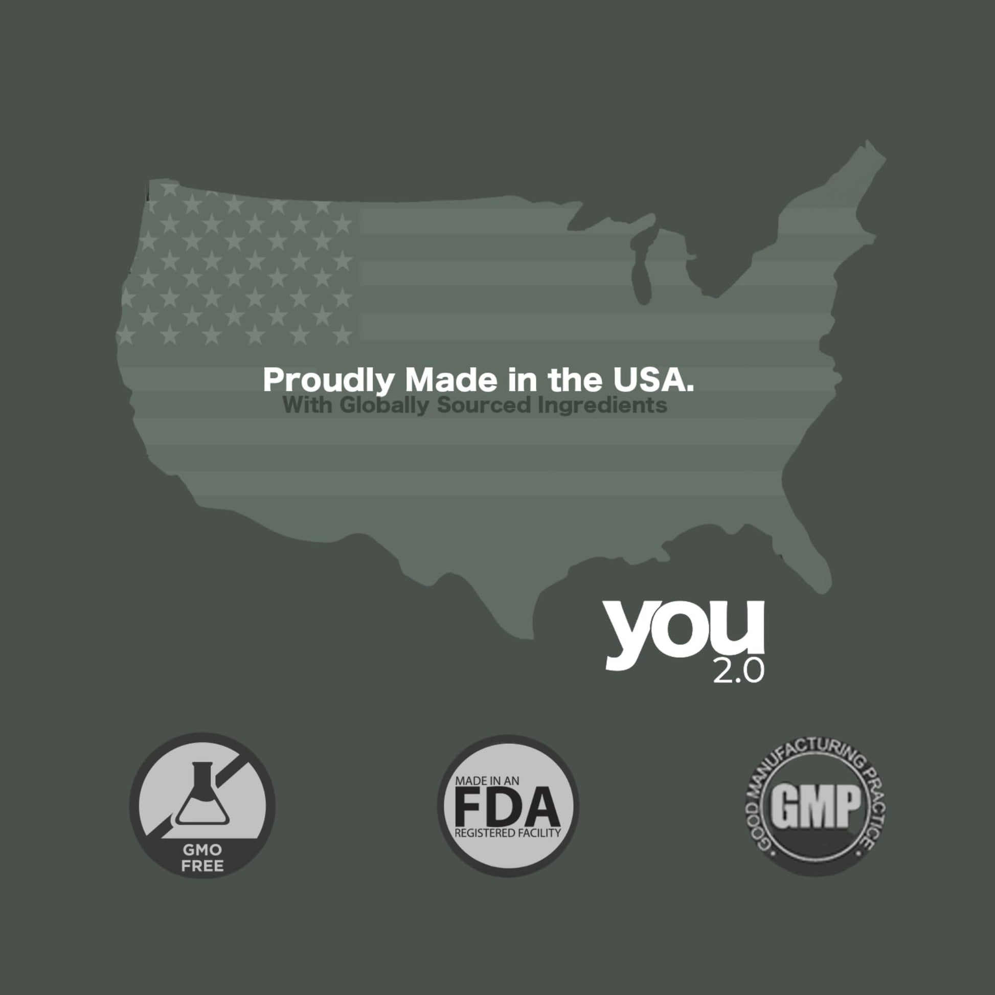 YOU 2.0 Powerhouse Superfood with Seamoss, Shilajit, Ashwagandha, Berberine, Maca, Black Seed Oil, Turmeric, Vitamin C, D, B12, K2 - Moringa, Apple Cider, Made in USA for Overall Health & Immunity YOU 2.0Au supplements