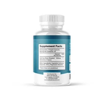 Bella All Natural Sea Moss Vitamins | Pure Sea Moss | Irish Sea Moss, 60 Capsules Bella All NaturalUS supplements