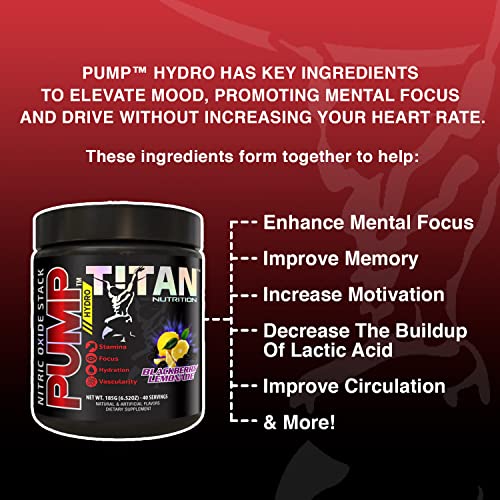Pump- Nitric Oxide Boosting Stack Stim Free: Loaded with Citruline Malate for Maximum Titan NutritionAu supplements