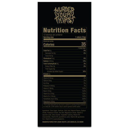 Liquid Death Electrolyte Death Dust - Hydration Powder Packets - 3 Flavors - 12-Stick Liquid DeathUS supplements