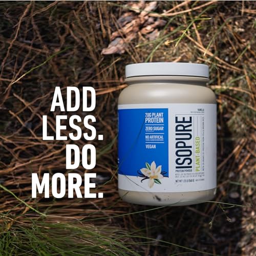 Isopure Vanilla Vegan Protein Powder, with Monk Fruit Sweetener & Amino Acids, Post Work IsopureUS supplements