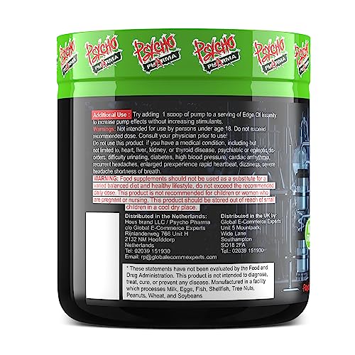 Psycho Pharma Pump it up. Pump it Way up Edge Pump Contains an All-Star Combination Psycho PharmaUS supplements