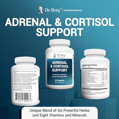 Dr. Berg Adrenal & Cortisol Capsules - Adrenal Supplement & Cortisol Manager - Mood Dr. Berg NutritionalsUS supplements