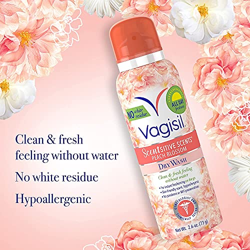 Vagisil Scentsitive Scents Feminine Dry Wash Deodorant Spray for Women, Gynecologist Tested VagisilAu supplements