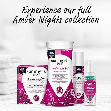 Summer's Eve Refresher Mist, Feminine Spray Reduces Odor, Amber Nights, Body Spray for Women Summer's EveAu supplements