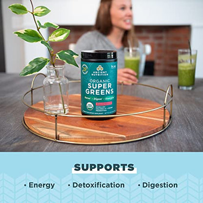 Ancient Nutrition Organic Watermelon Supergreens, 8.82 OZ Ancient NutritionUS supplements