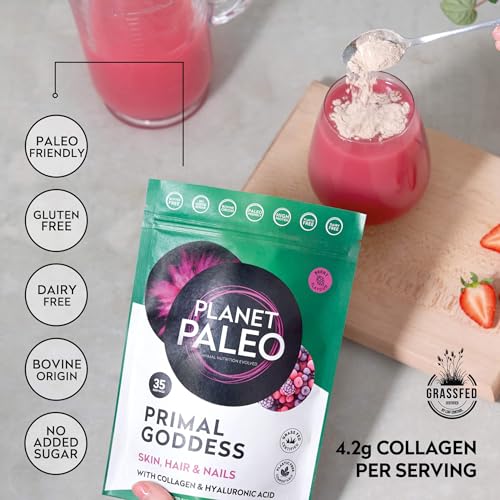 Planet Paleo Primal Goddess -Pure Collagen with Hyaluronic Acid and Zinc (210g, 35 Servings) Planet PaleoAu supplements