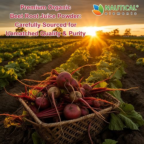 Beet Juice Powder Organic - Cold Pressed - 20:1 Concentrate - Concentrated Beet Root Nautical ElementsAu supplements