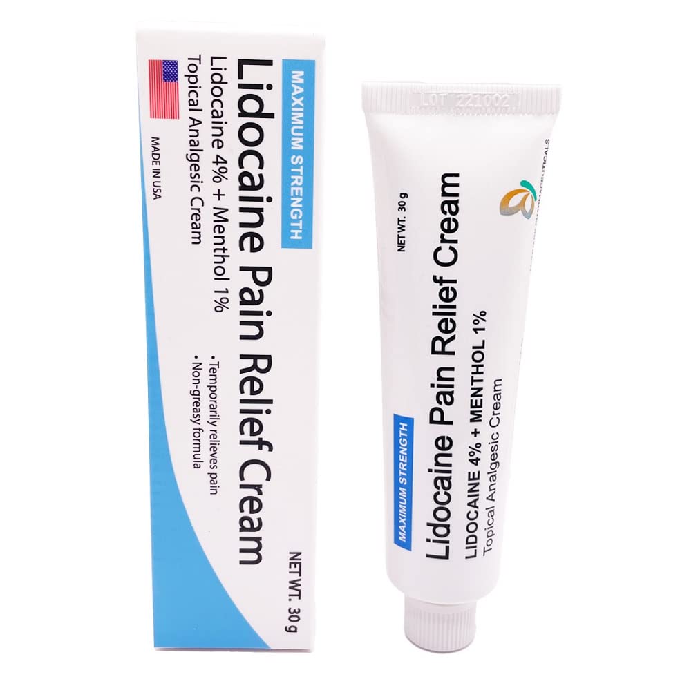MOHNARK Pain Relief Cream with Lidocaine 4% and 1% Menthol | Includes Vitamin E | Numbs Away Pain Faster | Non-Greasy MOHNARKAu supplements