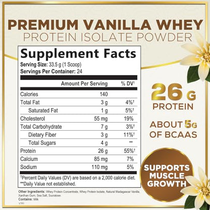 Hello Lovely! Whey Protein Powder, Vanilla Flavored Whey Isolate with 26g Protein Hello Lovely!US supplements