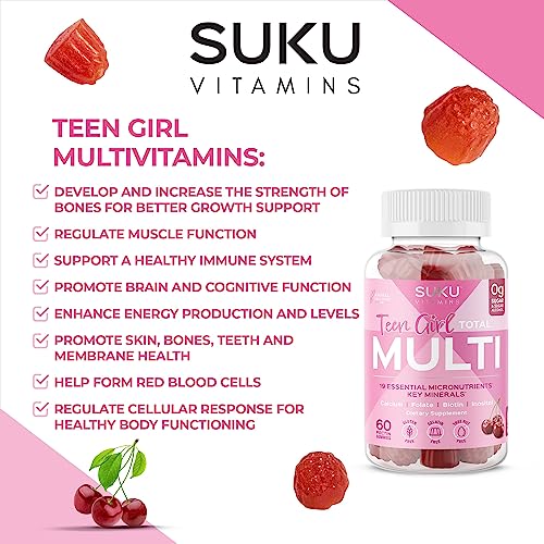 SUKU Vitamins Teen Girl Gummies – Sugar Free Vegetarian Gummy Vitamins Supplement SUKU VitaminsAu supplements