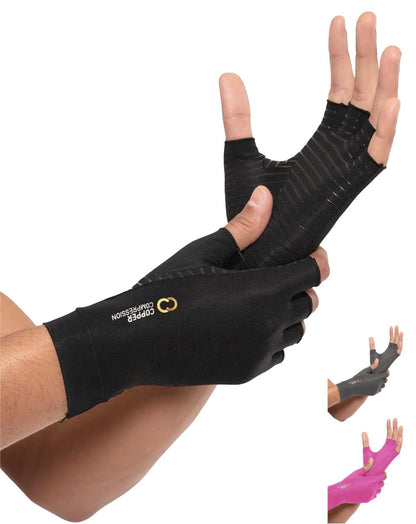 Copper Compression Arthritis Gloves | Fingerless Arthritis Carpal Tunnel Pain Relief Gloves Copper CompressionUS supplements