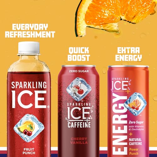 Sparkling Ice, Fruit Punch Sparkling Water, Zero Sugar Flavored Water, with Vitamins Sparkling ICEUS supplements