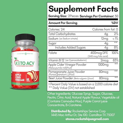 ALL.FOR.YOU. Keto ACV Gummies 60 Gummies - Advanced Weight Loss Formula with 1000 MG ALL.FOR.YOU.US supplements