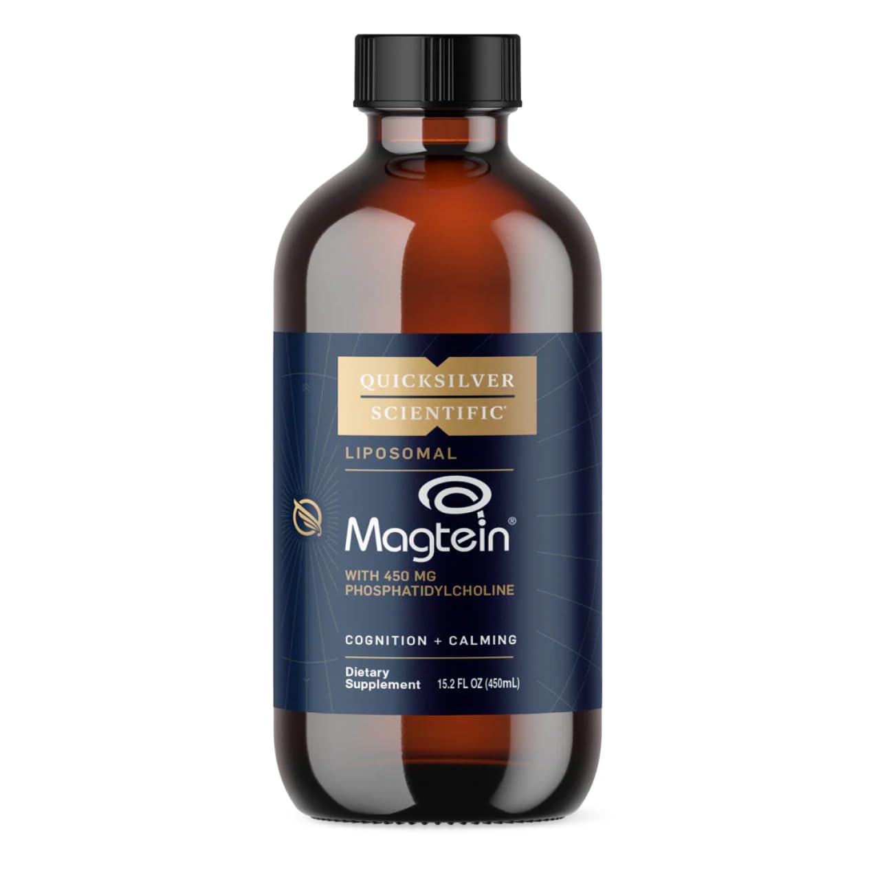 Quicksilver Scientific Liposomal Magtein - Magnesium Supplement for Brain Function Support - Stress, Sleep & Memory Support - Gluten-Free, Sugar-Free & Vegan - 15.2 fl oz (30 Servings) Quicksilver ScientificUS supplements