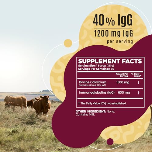 Bovine Colostrum Powder - 40% IgG Highly Concentrated Pure Bovine Colostrum InstaSkincareUS supplements