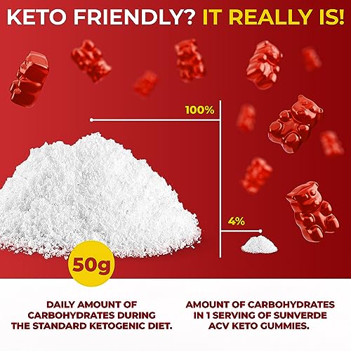 Keto ACV Gummies 1500 mg - Low Sugar Green Apple Flavor - Vegan ACV Keto Gummies SunVerdeAu supplements