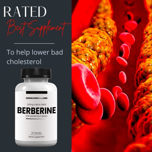 Research Labs 2 Fer 1 Ad - 1500mg Clinical Grade Berberine High Absorption Formula Research LabsUS supplements