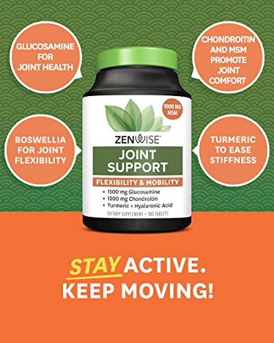 Zenwise Health Glucosamine Chondroitin MSM - Joint Support Supplement with Turmeric Zenwise HealthUS supplements