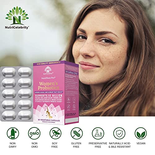 Nutricelebrity NutriFlora-Pro Probiotics for Women - Support Vaginal, Urinary Health NutricelebrityAu supplements