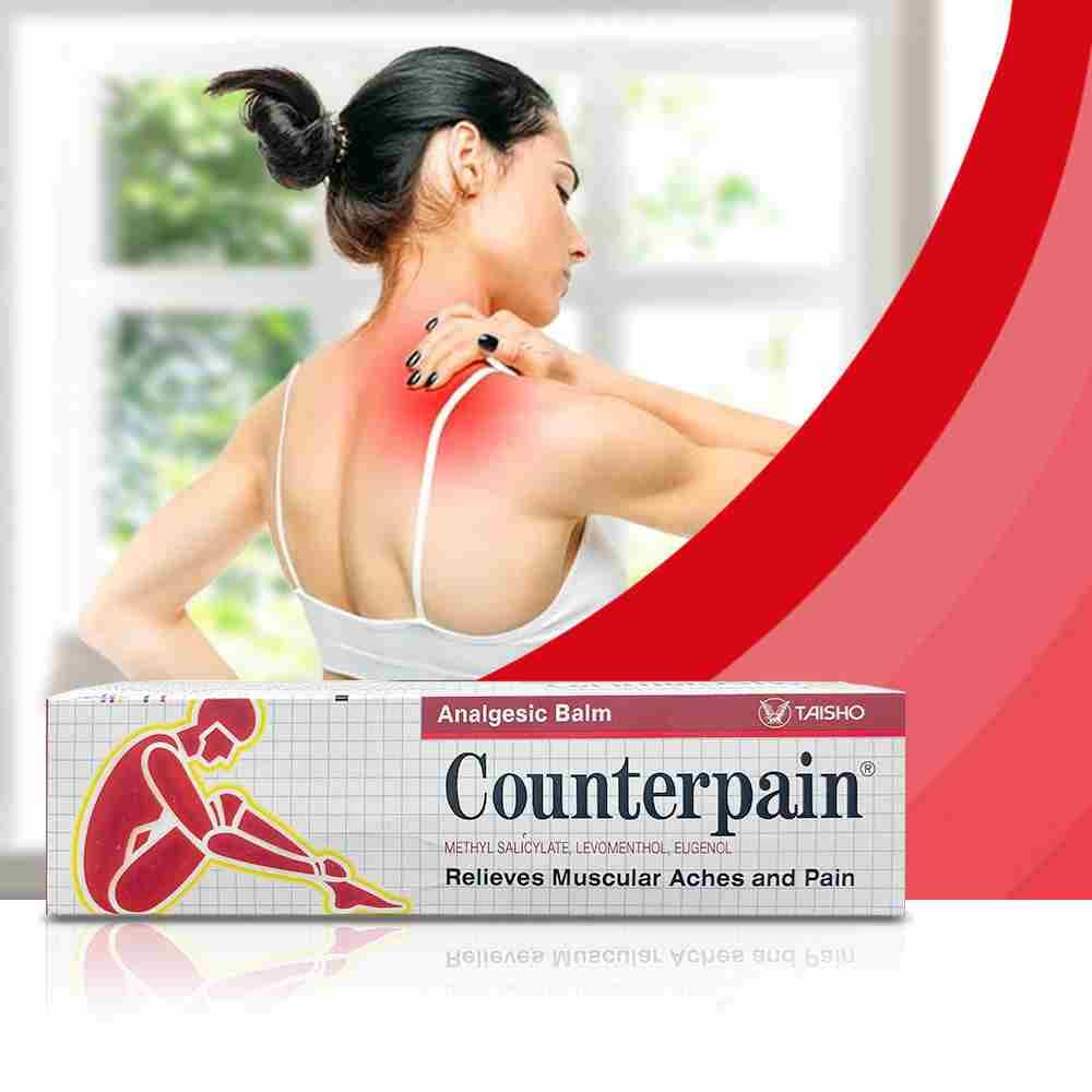Counterpain® Warm Balm for Temporary Relief of Minor Muscular Aches and Pain, Methyl Salicylate, Levomenthol, Eugenol, Made in Indonesia CounterpainAu supplements