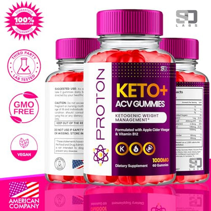 Proton Keto ACV Gummies Advanced Weight Loss 1000 MG, Proton Keto ACV Gummies S.O LabsUS supplements