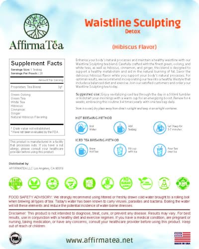 AffirmaTea Natural Detox Tea Blend - Laxative Free, Oolong Green Tea & Cinnamon AffirmaTeaUS supplements