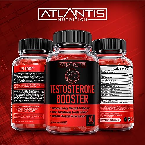 Testosterone Booster For Men Gummies - Enhances Strength & Stamina - Optimizes Physical Atlantis NutritionUS supplements