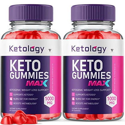 (2 Pack) Ketology Keto ACV Gummies Advanced Weight Loss Ketosis Supplement FyvusUS supplements