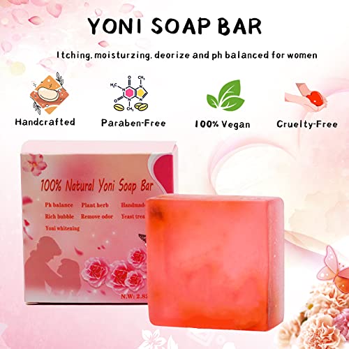 Yoni Soap Bars Vaginal Wash & Natural Yoni Oil Set Of 3, Ph Balance Eliminates Odor for Women WovarkieAu supplements