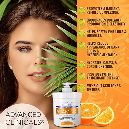 Advanced Clinicals Vitamin C Face & Body Cream Moisturizing Skin Care Lotion, Anti Advanced ClinicalsUS supplements