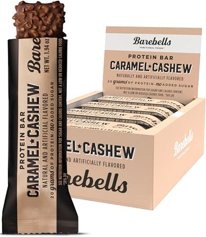 Barebells Protein Bars Caramel Cashew - 12 Count, 1.9oz Bars with 20g of High Protein BAREBELLSUS supplements