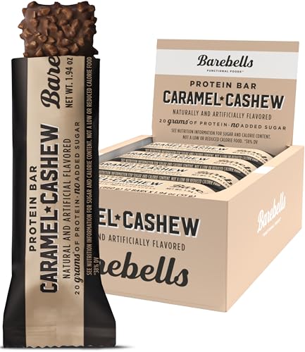 Barebells Protein Bars Caramel Cashew - 12 Count, 1.9oz Bars with 20g of High Protein BAREBELLSUS supplements