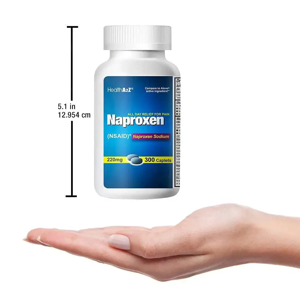 HealthA2Z® Naproxen Sodium 220mg | 300 Caplets | NSAID | Pain Reliever & Fever Reducer HealthA2ZAu supplements