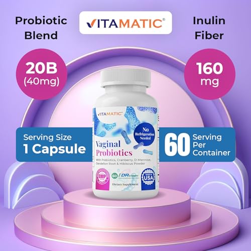Vitamatic Vaginal Probiotics 20 Billions for Women pH Balance & Odor Control VitamaticAu supplements