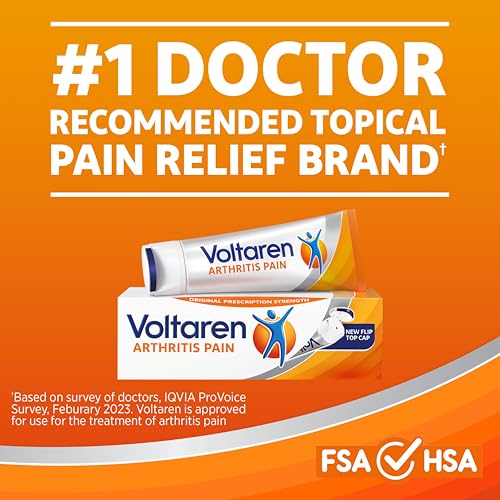 Voltaren Arthritis Pain Relief Gel, Diclofenac Sodium, 1% (NSAID), Clinically Proven Powerful Pain Reliever with Easy Open Flip Top Cap, No Prescription Needed, 5.3oz VoltarenAu supplements