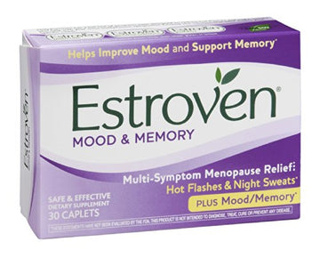 Estroven Plus Mood & Memory Caplets for Menopause, 30-Count Boxes (Pack of 2) EstrovenAu supplements