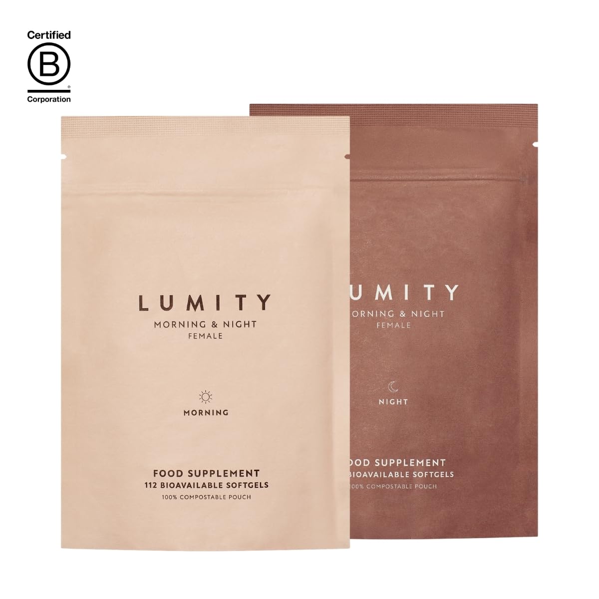 Lumity Morning & Night Female Supplement - 24-Hour Nutritional Support for Perimenopause, Energy, Sleep Quality, Hormones, Skin & Eye Health - Vitamins, Minerals, Amino Acids & Omega 3s, 4-Week Supply LUMITYAu supplements
