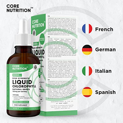 Core Nutrition Liquid Chlorophyll Drops for Water - 2 Fl. Oz for 60 Servings - 2 Month Supply Core NutritionUS supplements