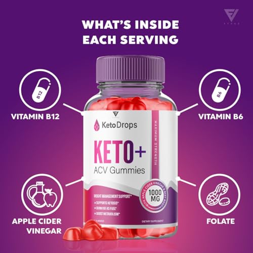 (5 Pack) Keto Drops ACV Gummies, Ketodrops Keto ACV Gummies Advanced Weight Loss FyvusUS supplements