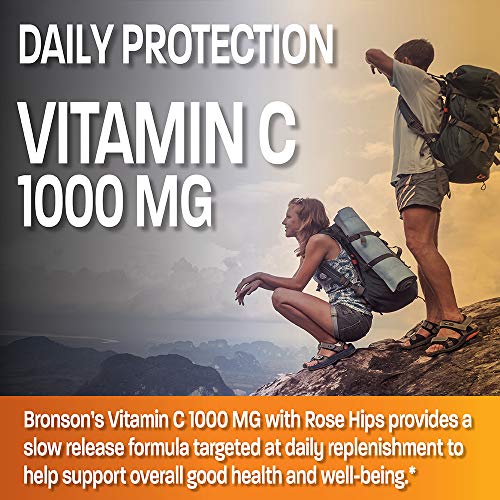 Bronson Vitamin C 1000 mg with Rose Hips Sustained Release, 250 Tablets BronsonAu supplements