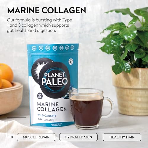 Pure Marine Collagen Powder (60 Servings, 450g) | for Healthy Skin, Hair and Nails, and Gut Health Planet PaleoAu supplements