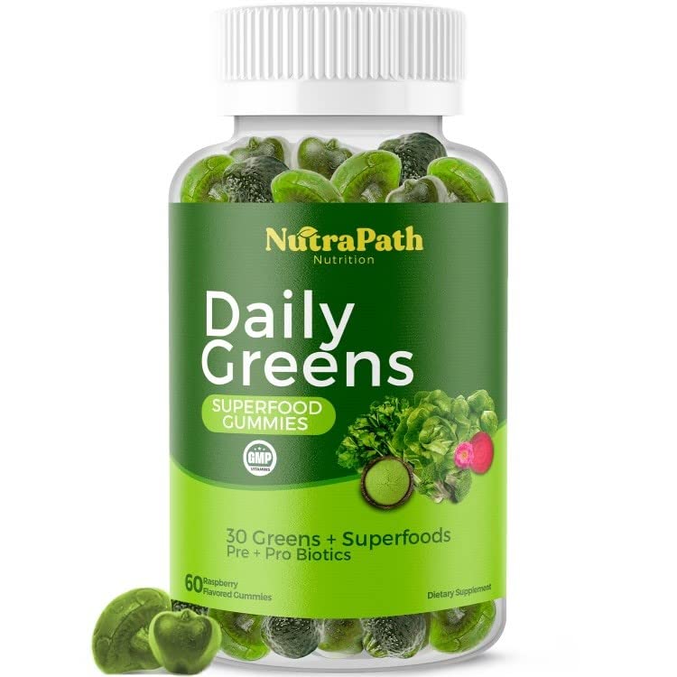 Superfood Daily Greens Gummies - Fruits, Veggies, and Super Foods for Immunity, Energy - 60 Gummies NutraPathAu supplements