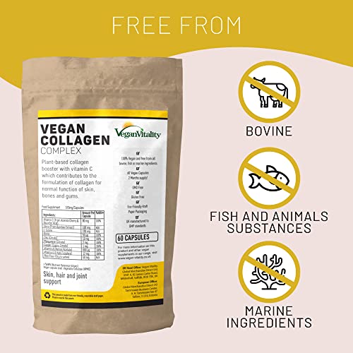 Vegan Collagen Supplement for Skin, Hair, Nails, Joints & Bones with Vegan VitalityAu supplements