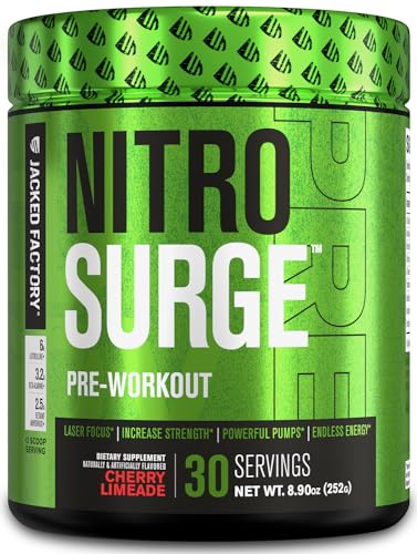 NITROSURGE Pre Workout Supplement - Endless Energy, Instant Strength Gains Jacked FactoryAu supplements