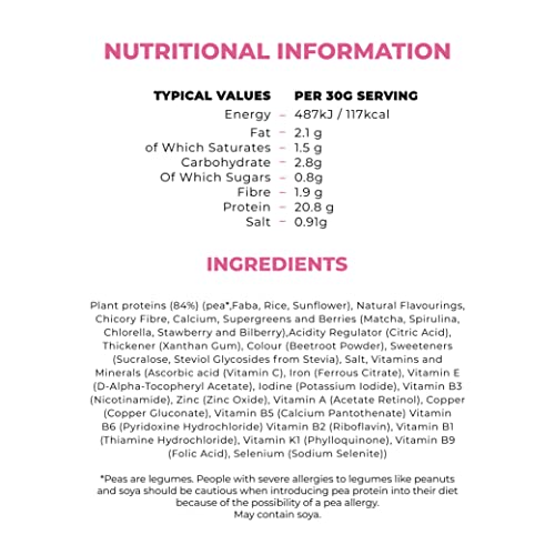 Mighty Ultimate Vegan Protein Powder, Super Berry Flavour, (17 Servings, 510g Bag without Scoop) MIGHTYAu supplements