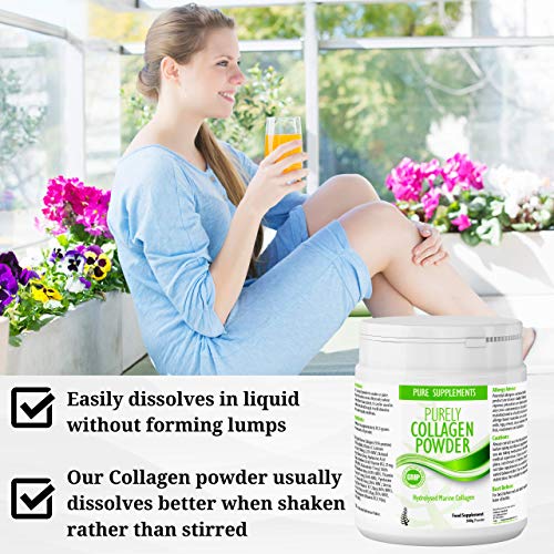 Collagen Powder Marine Supplement | Hydrolyzed Protein peptides with Hyaluronic Acid Vitamin C Biotin etc for Women Men Pure Food SupplementsAu supplements