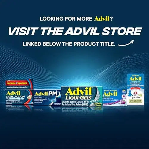 Advil Dual Action With Acetaminophen And Ibuprofen (2 Dose Equivalent) For 8 Hour Pain Relief, Coated 144 Ct Caplets And 2 Ct. Sample Of Advil PM AdvilAu supplements