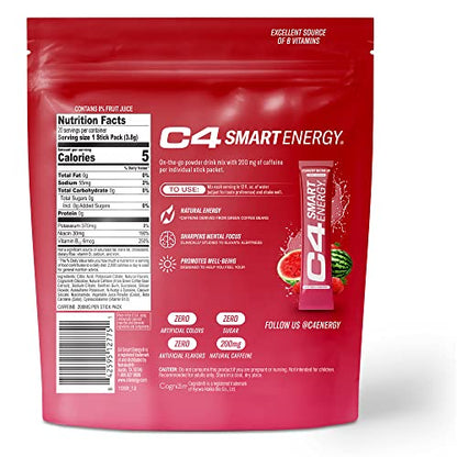 C4 Smart Energy Powder Stick Packs - Sugar Free Performance Fuel & Nootropic Brain CellucorUS supplements