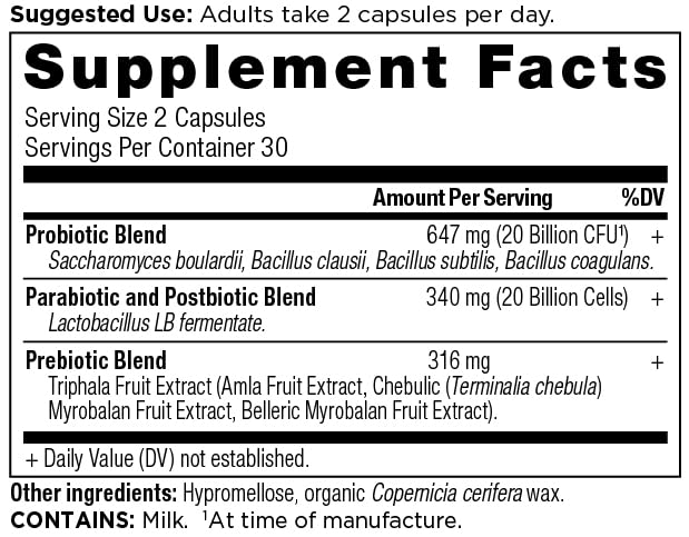 Ancient Nutrition SBO Probiotic Trinity Daily Care, Probiotics for Digestive Health, 40 Billion Blend of Prebiotics, Probiotics, Postbiotics, and Parabiotics Reduces Occasional Bloating, 60 Count Ancient NutritionAu supplements
